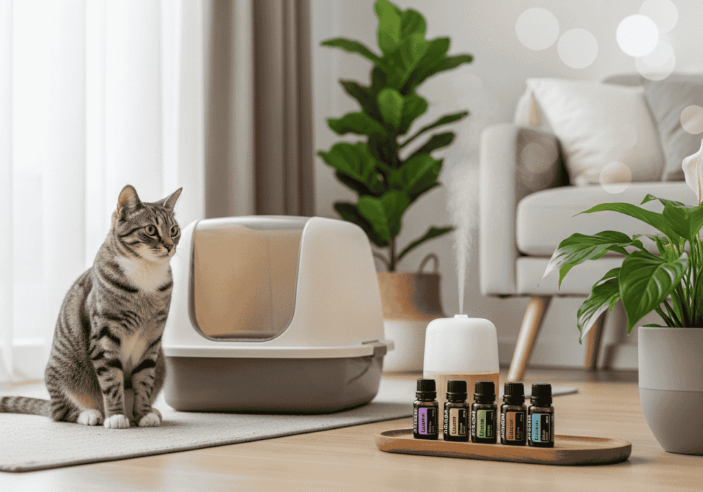 what -essential- oil -scent -covers- up- cat- litter- smell